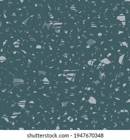Terrazzo seamless pattern. Dark classic flooring texture. Charming background made of natural stones, granite, quartz, marble, and concrete. Worthy seamless terrazzo.