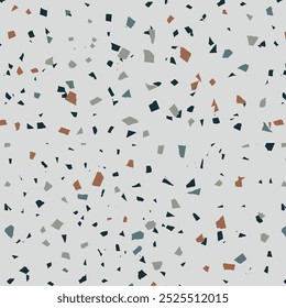 Diseño de patrón sin fisuras de terrazo. Suelo, mosaico 