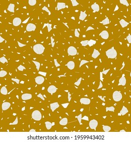 Terrazzo seamless pattern. Earthy classic flooring texture. Classic background made of natural stones, granite, quartz, marble, and concrete. Interesting seamless terrazzo.