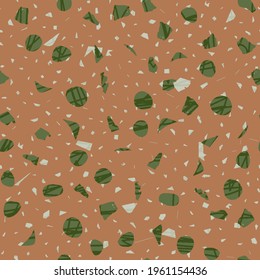 Terrazzo seamless pattern. Earthy classic flooring texture. Classic background made of natural stones, granite, quartz, marble, and concrete. Gorgeous seamless terrazzo.