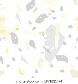 Terrazzo seamless pattern. Earthy  minimalistic floor tile for interior decoration.  Terrazzo  seamless pattern in cool colors.  Background made of natural stones, granite, quartz, marble, concrete. 
