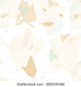 Terrazzo seamless pattern. Earthy  minimalistic floor tile for interior decoration.  Terrazzo  seamless pattern in cool colors.  Background made of natural stones, granite, quartz, marble, concrete. 