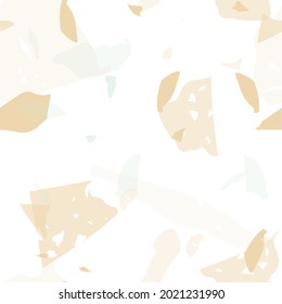 Terrazzo seamless pattern. Earthy  minimalistic floor tile for interior decoration.  Background made of natural stones, granite, quartz, marble, concrete.  Terrazzo  seamless pattern in cool colors. 