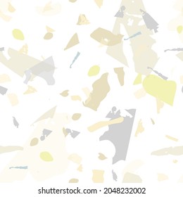 Terrazzo seamless pattern. Earthy  minimalistic floor tile for interior decoration.  Background made of natural stones, granite, quartz, marble, concrete.  Terrazzo  seamless pattern in cool colors. 
