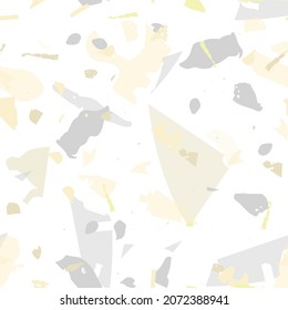 Terrazzo seamless pattern. Earthy  minimalistic floor tile for interior decoration.  Terrazzo  seamless pattern in cool colors.  Background made of natural stones, granite, quartz, marble, concrete. 