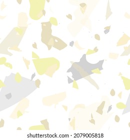 Patrón ininterrumpido de Terrazzo. Baldosas superficiales minimalistas para la decoración interior.  El terrazo es un patrón impecable en colores fríos.  Fondo de piedra natural, granito, cuarzo, mármol, hormigón. 