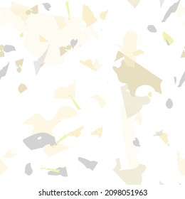 Terrazzo seamless pattern. Earthy  minimalistic floor tile for interior decoration.  Background made of natural stones, granite, quartz, marble, concrete.  Terrazzo  seamless pattern in cool colors. 