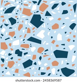 terrazzo seamless pattern, fabric motif, marble background