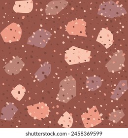 terrazzo seamless pattern, fabric motif, marble background