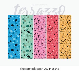 Terrazzo Seamless pattern, terrazzo flooring pattern, seamless background, terrazzo texture, vector art, colour full modern pattern, packaging patterns