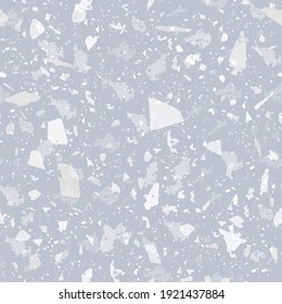 Terrazzo seamless pattern. Gentle classic flooring texture. Classy background made of natural stones, granite, quartz, marble, and concrete. Alive seamless terrazzo.