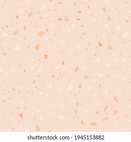 Terrazzo seamless pattern. Gentle classic flooring texture. Classy background made of natural stones, granite, quartz, marble, and concrete. Fascinating seamless terrazzo.