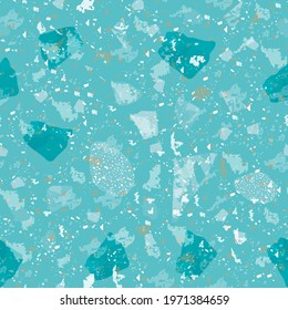 Terrazzo seamless pattern. Gentle classic flooring texture. Classic background made of natural stones, granite, quartz, marble, and concrete. Remarkable seamless terrazzo.