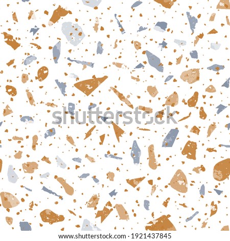 Terrazzo seamless pattern. Gentle classic flooring texture. Classy background made of natural stones, granite, quartz, marble, and concrete. Extra seamless terrazzo.