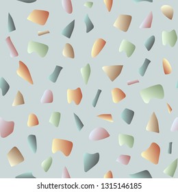 Terrazzo seamless pattern. Pattern ideal for wrapping paper, wallpaper, terrazzo flooring. Colorful vector illustration. EPS10