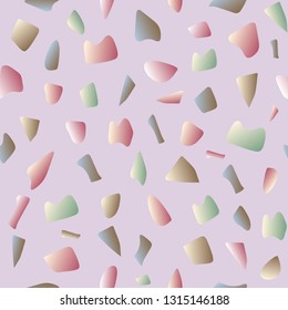 Terrazzo seamless pattern. Pattern ideal for wrapping paper, wallpaper, terrazzo flooring. Colorful vector illustration. EPS10