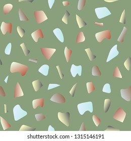 Terrazzo seamless pattern. Pattern ideal for wrapping paper, wallpaper, terrazzo flooring. Colorful vector illustration. EPS10