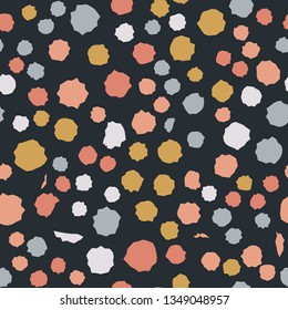 Terrazzo seamless pattern. Imitation of a Venetian stone floor with granite and quartz chips for the house. The texture is suitable for textiles, prints, packaging design. Vector illustration.