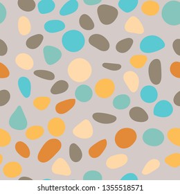 Terrazzo seamless pattern. Imitation of a Venetian stone floor with granite and quartz chips for the house. The texture is suitable for textiles, prints, packaging design. Vector illustration.