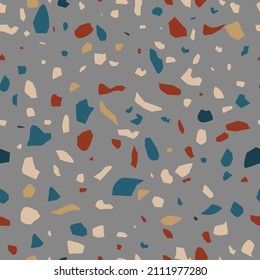 Terrazzo seamless pattern for interior design. Vector illustration