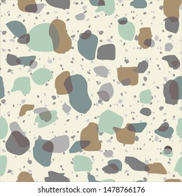 Terrazzo Seamless Pattern. Marble Rock Floor Stone Texture.