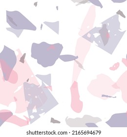 Terrazzo seamless pattern. Modern classic flooring texture. Terrazzo  seamless pattern in cool colors.  Background made of natural stones, granite, quartz, marble, concrete. 