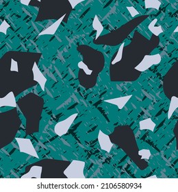 Terrazzo seamless pattern. Modern minimalist floor tile for interior decoration. Trendy abstract vector illustration.