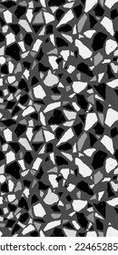 Patrón ininterrumpido de Terrazzo. Tejido monocromo moderno. Fondo abstracto vectorial.