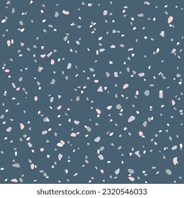 Terrazzo seamless pattern. Modern style composed of natural stone, granite, quartz, marble, glass and concrete.