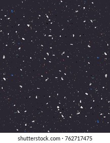 Terrazzo seamless pattern. Night colors. Abstract background.