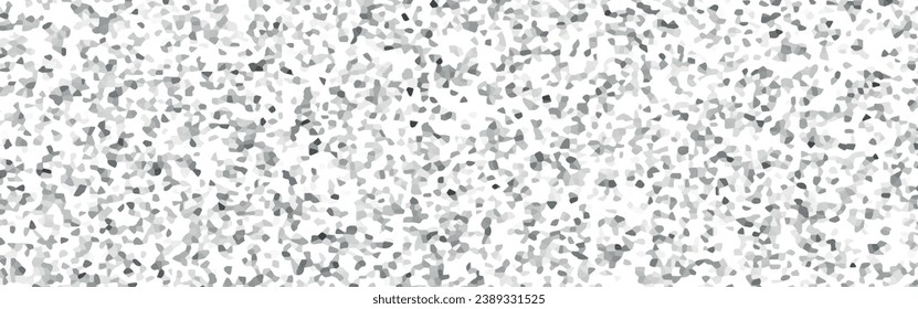 Patrón ininterrumpido de Terrazzo sobre fondo gris. Resumen de fondo vectorial de textura de azulejos de terrazo de piedra gris. Diseño de baldosas para suelos de mosaico de roca Terrazzo. Fondo de ladrillo de cuarzo claro
