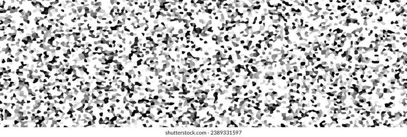 Terrazzo seamless pattern on gray background. Abstract grey stone terrazzo tile texture vector background. Terrazzo flooring tile design for rock mosaic floor. Light quartz brick backdrop