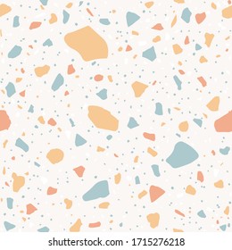 Terrazzo seamless pattern - pastel background design