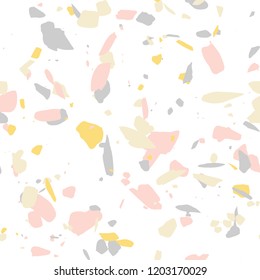 terrazzo seamless pattern. Pastel color vector background