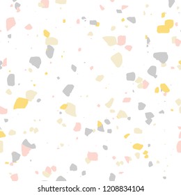 terrazzo seamless pattern. Pastel color vector background