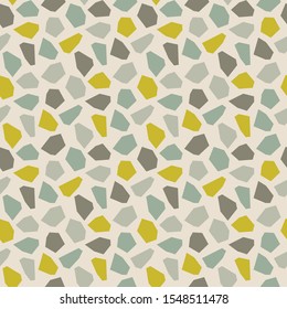 Terrazzo seamless pattern. Pastel colors on white light background . Stylish stone textures, Wallpapers, web backgrounds, fabric designs, covers and other surfaces.