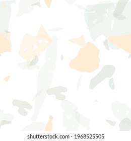 Terrazzo seamless pattern. Pastel  venetian  pavement imitation tile. Background made of natural stones, granite, quartz, marble, concrete.  Terrazzo  seamless pattern in cool colors. 