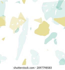 Terrazzo seamless pattern. Pastel  venetian  pavement imitation tile. Terrazzo  seamless pattern in cool colors.  Background made of natural stones, granite, quartz, marble, concrete. 