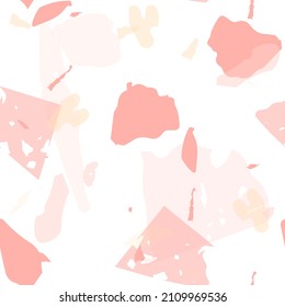 Terrazzo seamless pattern. Pastel  venetian  pavement imitation tile. Terrazzo  seamless pattern in cool colors.  Background made of natural stones, granite, quartz, marble, concrete. 