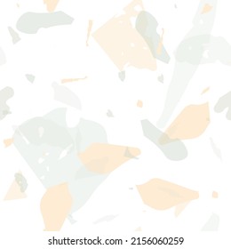 Terrazzo seamless pattern. Pastel  venetian  pavement imitation tile. Background made of natural stones, granite, quartz, marble, concrete.  Terrazzo  seamless pattern in cool colors. 