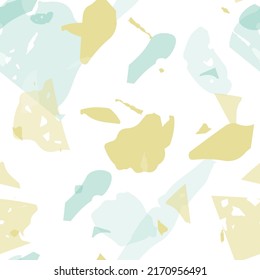 Terrazzo seamless pattern. Pastel  venetian  pavement imitation tile. Background made of natural stones, granite, quartz, marble, concrete.  Terrazzo  seamless pattern in cool colors. 