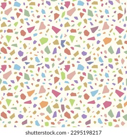 Patrón ininterrumpido de Terrazzo. colores arcoiris Diseño de patrones de fondo de suelo
