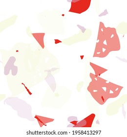 Terrazzo seamless pattern. Red realistic marble texture with stones. Terrazzo  seamless pattern in cool colors.  Background made of natural stones, granite, quartz, marble, concrete. 