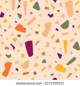 Terrazzo Seamless Pattern. Texture of Classic Italian Type of Floor Composed of Natural Stone, Granite, Quartz, Marble and Concrete