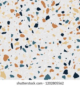 Terrazzo Seamless Pattern. The Texture Of The Stone Floor. Vector Illustration