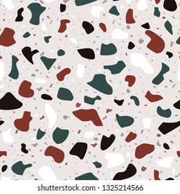 Terrazzo seamless pattern vector design