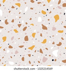 Terrazzo seamless pattern vector design