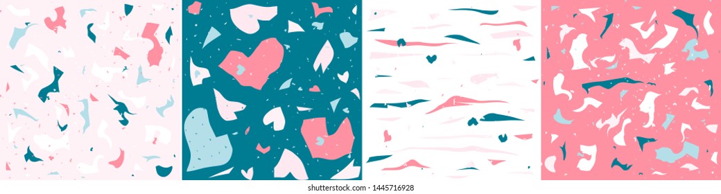Terrazzo seamless pattern. Vector EPS 10.
