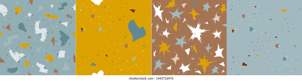 Terrazzo seamless pattern. Vector EPS 10.