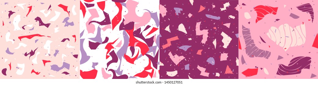 Terrazzo seamless pattern. Vector EPS 10.